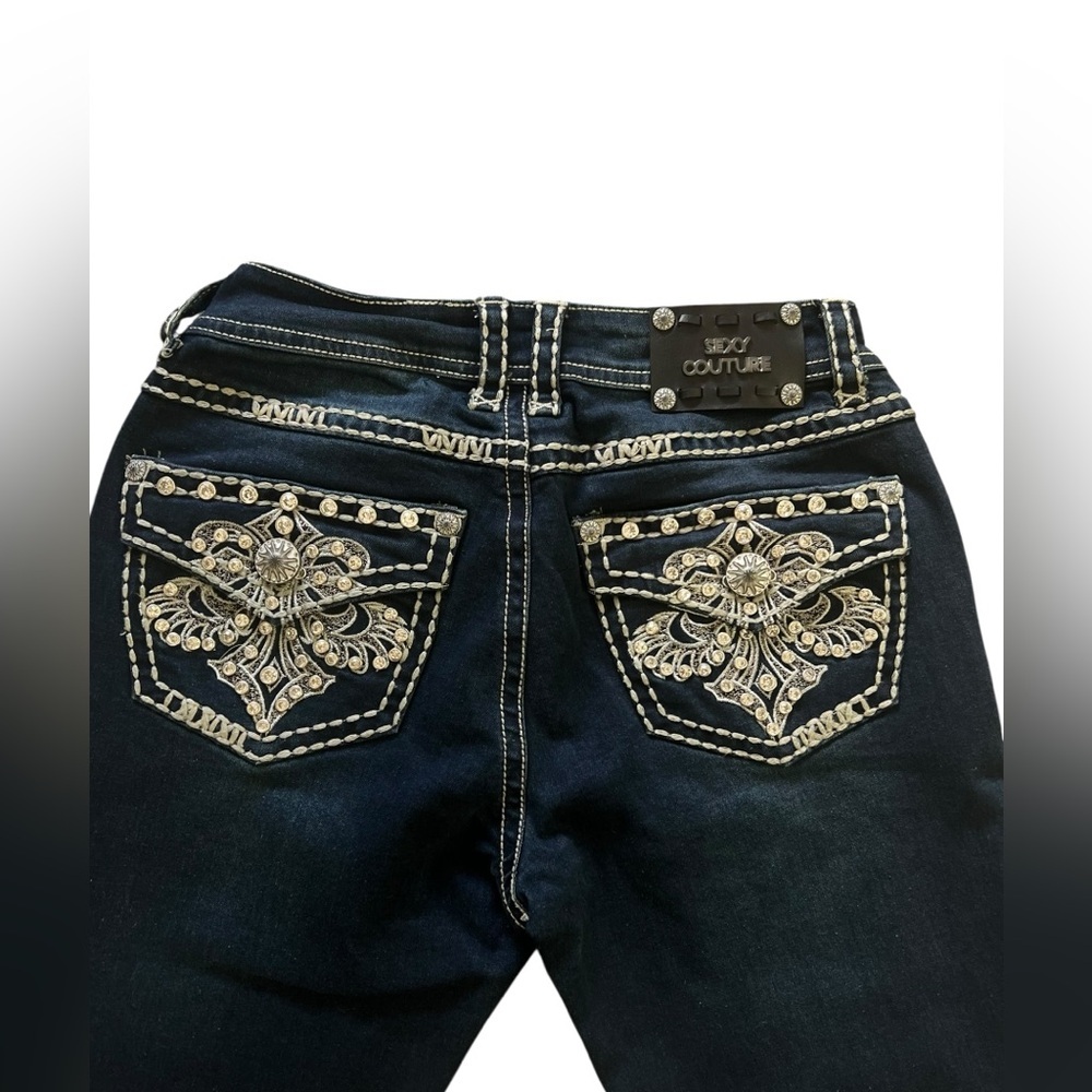 NWT Sexy Couture Premium Denim Wear Skinny Embellished Jeans - Picture 4 of 7
